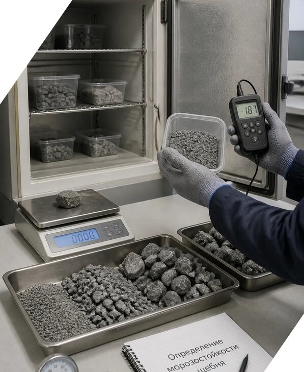 Определение морозостойкости щебня в Кизилюрте от 3614 р. | ЭкспертизаРоссия