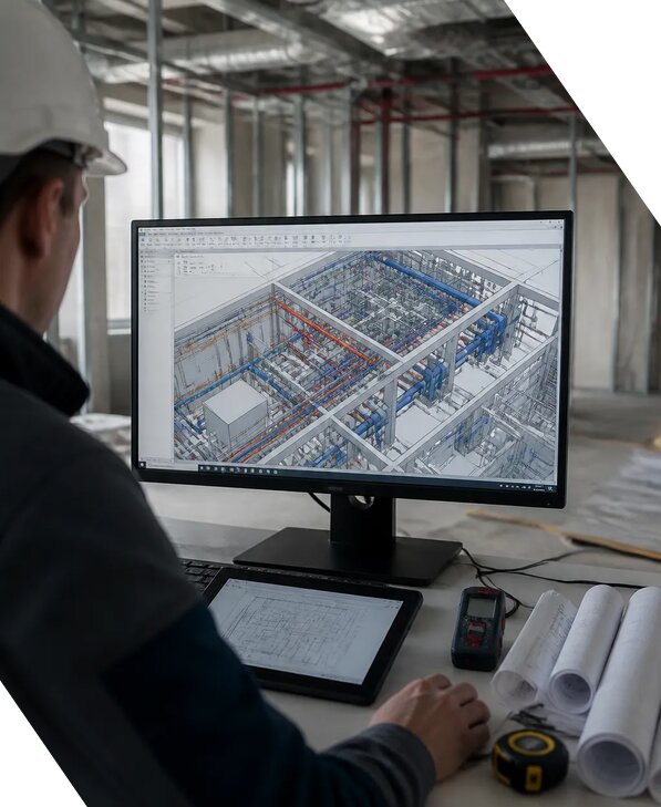 Создание BIM модели инженерных сетей для объектов в Кизилюрте
